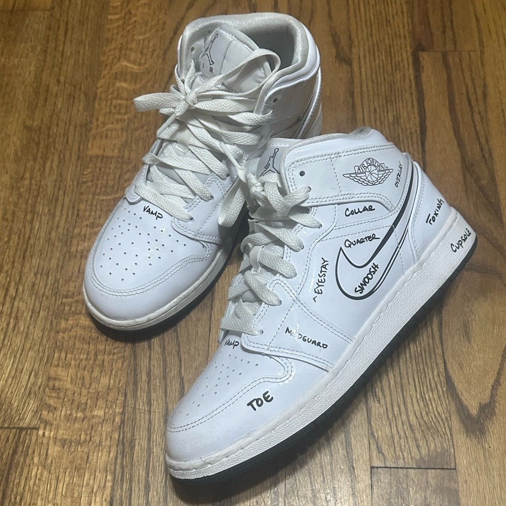 Nike Air Jordan 1 Mid Schematics Sneakers